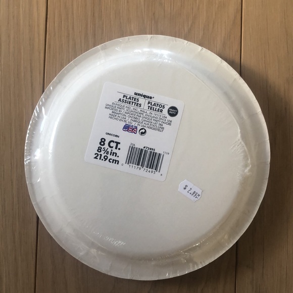 Free with purchase, new unicorn birthday plates - Picture 2 of 2